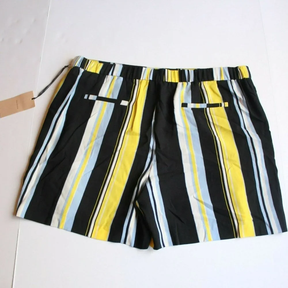 Halogen Soft Shorts Black Lucinda Striped NEW Women's Large_3